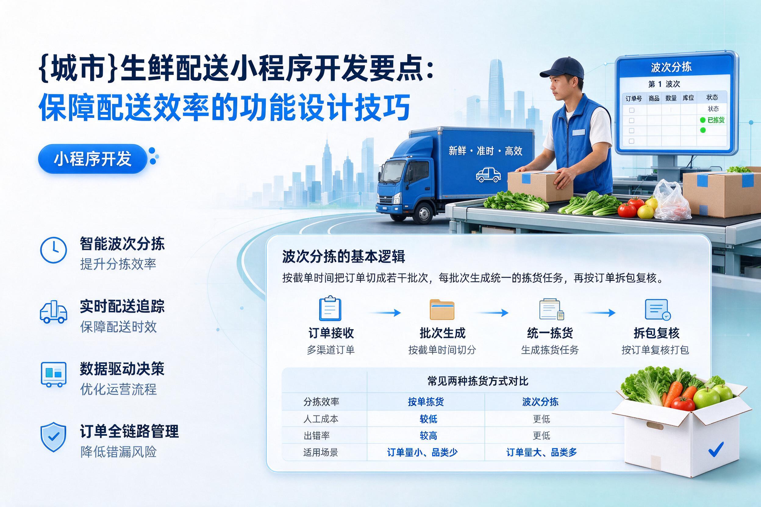 巍山生鲜配送小程序开发要点:保障配送效率的功能设计技巧